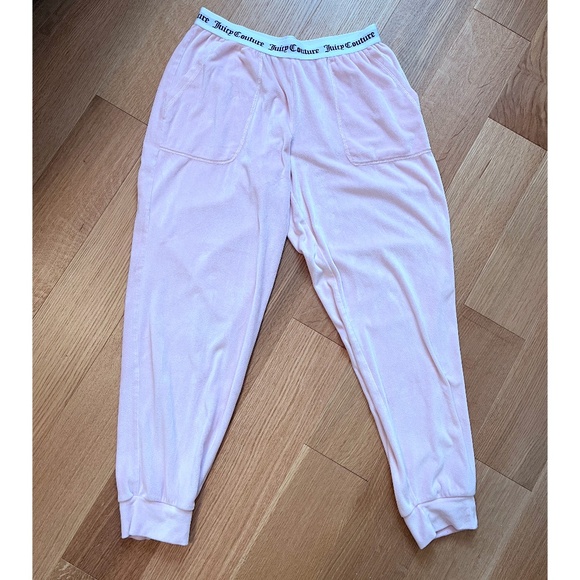 Juicy Couture Pink Velour Comfy Sleep/Lounge Wear Pants - Picture 1 of 9